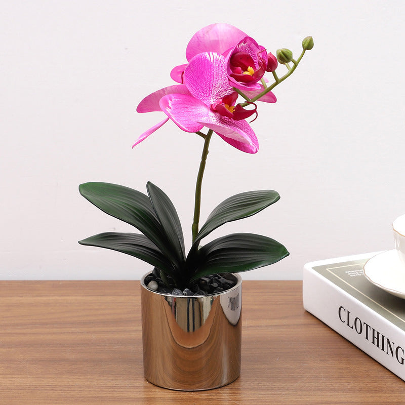 Orchid faux Plant, desk plant, Phalaenopsis Potted, Home elegance, Living Room Decoration faux orchid