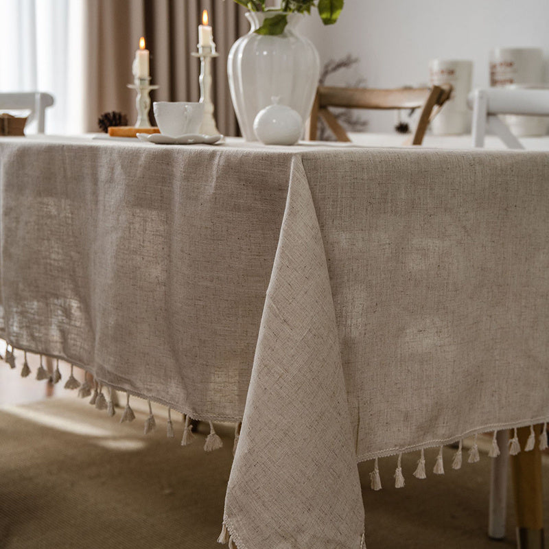 Cotton and Hemp look table cloth, easy iron, Rustic looking elegance, simple pleasures, serene vibe