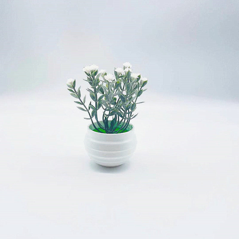 Faux plant, desk decor, Green makes me happy, Office Desktop, bathroom plant, Trinket pot plant