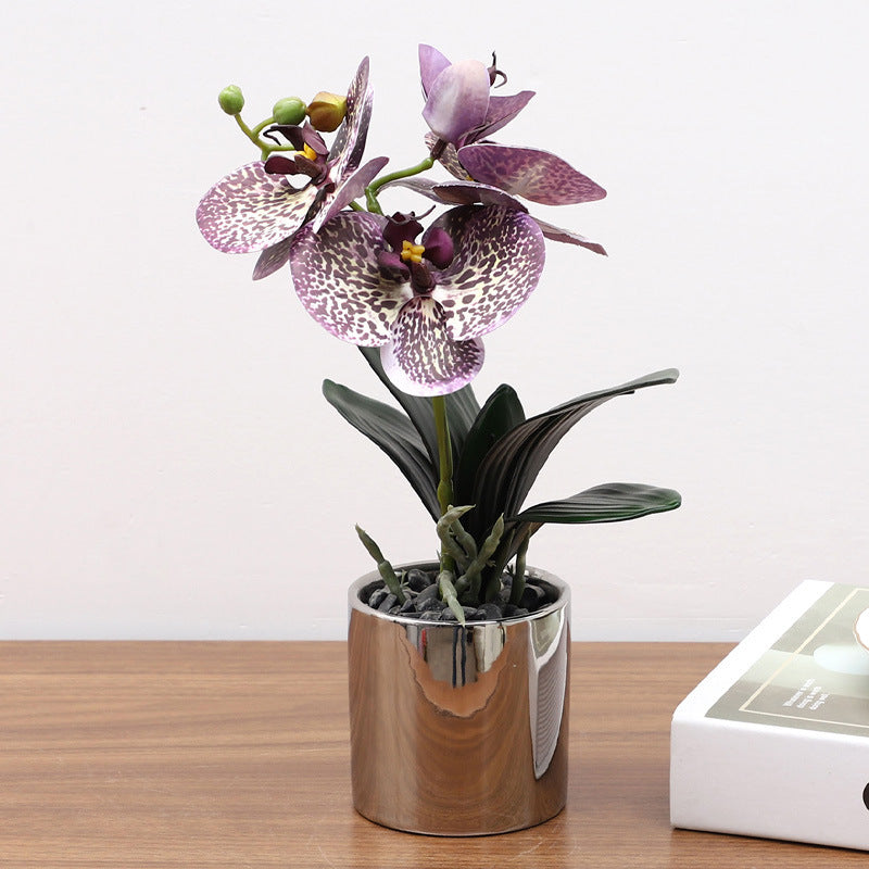 Orchid faux Plant, desk plant, Phalaenopsis Potted, Home elegance,  Living Room Decoration faux orchid