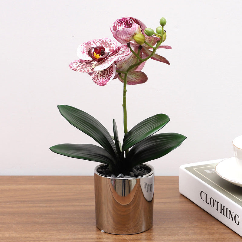 Orchid faux Plant, desk plant, Phalaenopsis Potted, Home elegance,  Living Room Decoration faux orchid