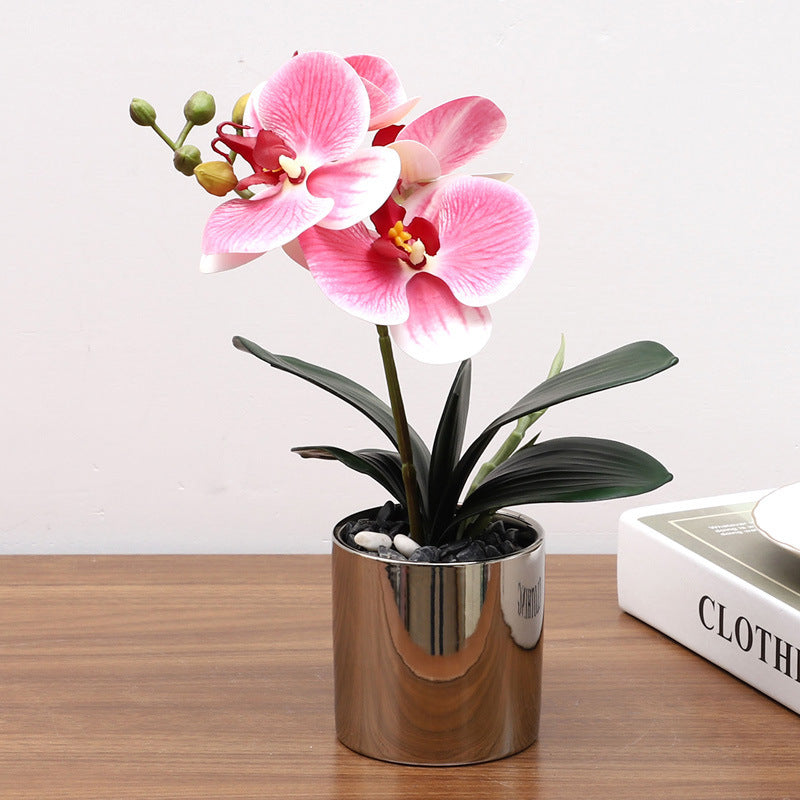 Orchid faux Plant, desk plant, Phalaenopsis Potted, Home elegance,  Living Room Decoration faux orchid