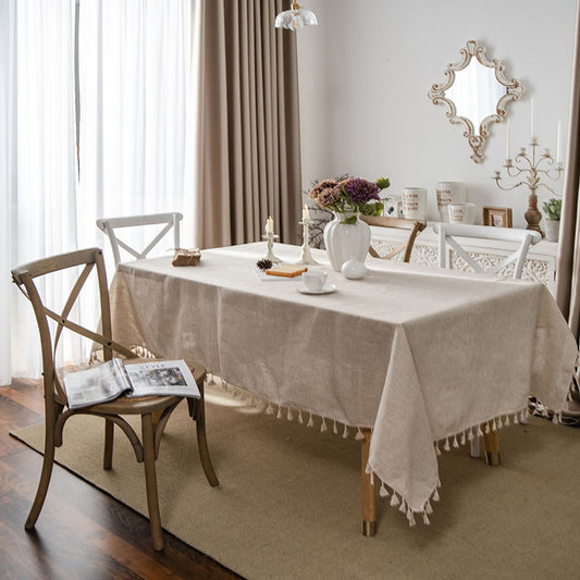 Cotton and Hemp look table cloth, easy iron, Rustic looking elegance, simple pleasures, serene vibe