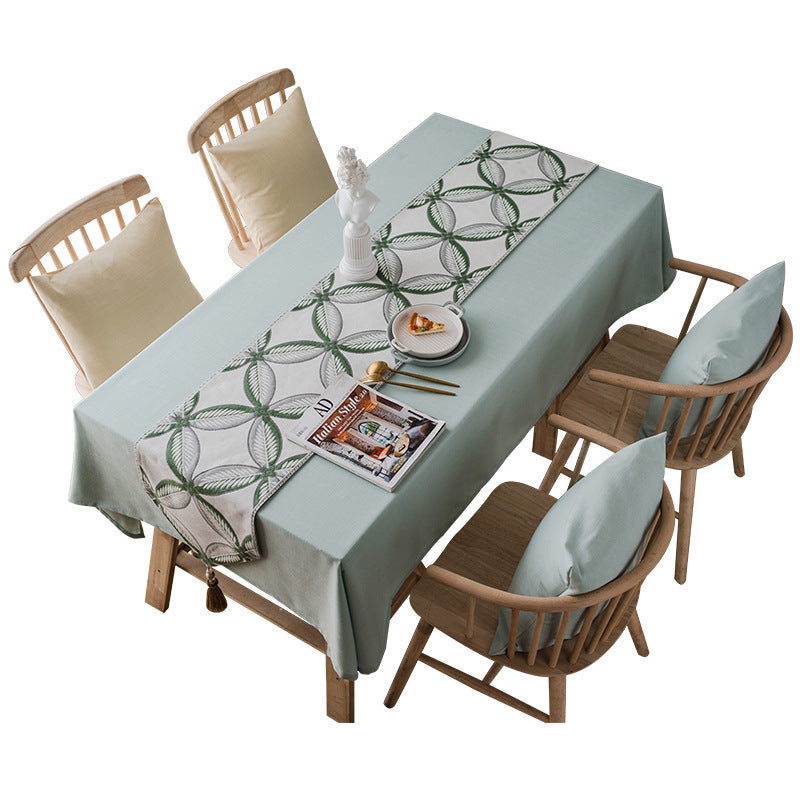 Table Runner Modern Leaf Jacquard