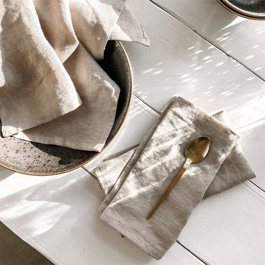 Luxe Linen Napkins, elegant table setting, Pastoral Palette: Nordic Linen Table Accents