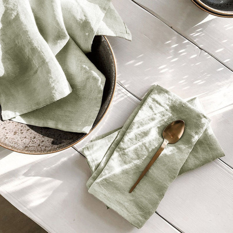 Luxe Linen Napkins, elegant table setting, Pastoral Palette: Nordic Linen Table Accents