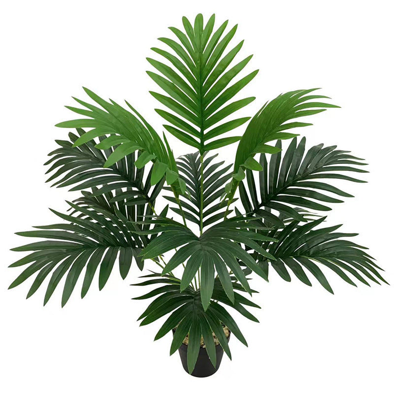 Simulation lush plant 12-24 leaves, tall faux plant, indoor garden, variegated leaves